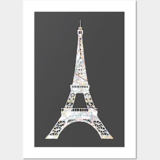 Eiffel tower Paris France the curve -subway Paris Posters and Art